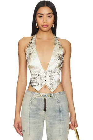 Retrofete Chaleco romy en color neutral talla M en - Neutral. Talla M (también en XL).
