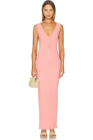 LA Made Vestido largo lipa en color rosado talla S en - Pink. Talla S (también en XL/1X).