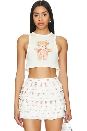 yuhan wang Top sin mangas teddy bear en color talla L en - Cream. Talla L (también en M).