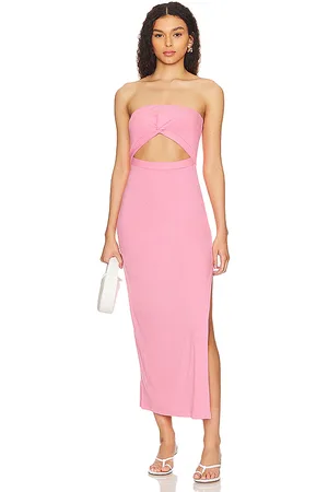 L*Space Vestido midi kierra en color rosado talla M en - Pink. Talla M (también en L, XL).
