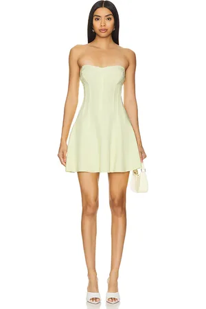 Norma Kamali Minivestido sin tirantes grace en color amarillo talla L en - Yellow. Talla L (también en XL).