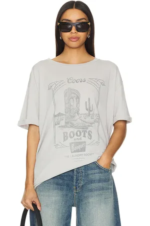 The Laundry Room Camiseta extragrande para banquetes boot scootin en color gris talla L en - Grey. Talla L (también en M, S