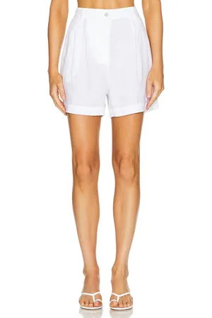 Donni. Linen pleated short en color blanco talla L en - White. Talla L (también en XL, XS).