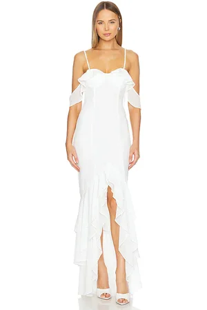 MORE TO COME Vestido largo adriana en color talla S en - White. Talla S (también en XS, XXS).