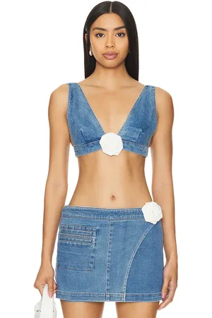 Lovers And Friends Hana top en color denim-medium talla M en - Denim-Medium. Talla M (también en XL).
