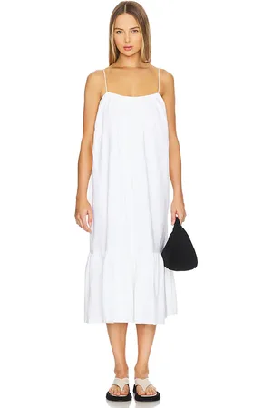 Tularosa Vestido ashley midi en color talla M en - White. Talla M (también en XL).