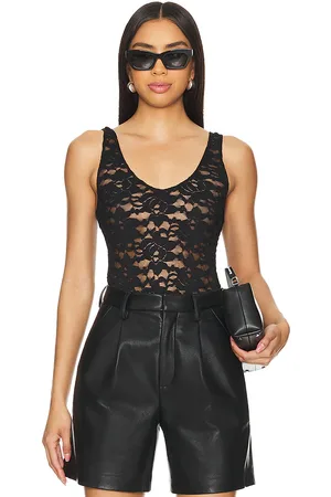 ANINE BING Body alysha en color negro talla S en - Black. Talla S (también en XS).