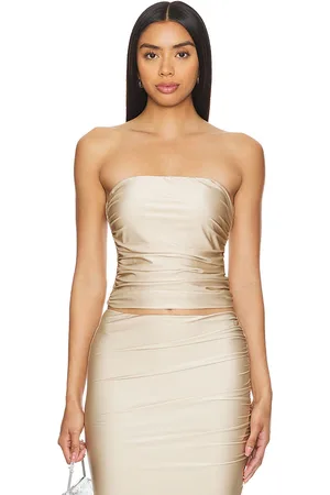 SER.O.YA Debbi strapless top en color bronce talla L en - Tan. Talla L (también en XL, XS).