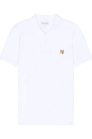 Maison Kitsuné Fox head patch regular polo en color talla L en - White. Talla L (también en M, S, XL/1X).
