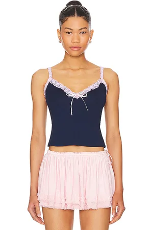 MORE TO COME Aleena cami top en color talla L en - Navy. Talla L (también en M, XL).