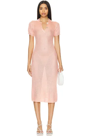 Calle Del Mar Vestido midi polo en color rosado talla XL en - Pink. Talla XL (también en L).