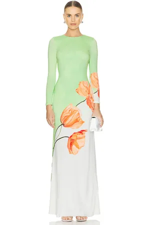 ALICE+OLIVIA Maxivestido delora en color verde talla 10 en - Green. Talla 10 (también en 12).