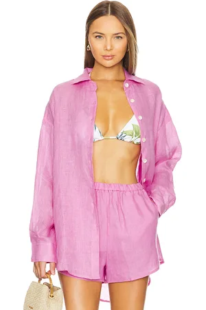 Vitamin A Vestido camisero playa en color rosado talla L en - Pink. Talla L (también en M).