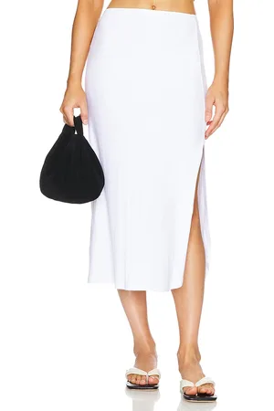 Vitamin A Falda midi thalia en color talla L en - White. Talla L (también en M, S).