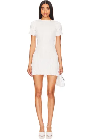 APRÈS Minivestido ruched en color blanco talla M en - White. Talla M (también en S, XL).