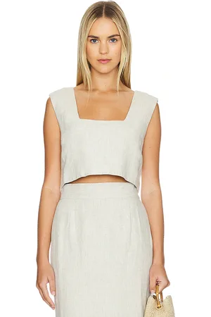 POSSE Caleb crop top en color beige talla L en - Beige. Talla L (también en M, S, XL).