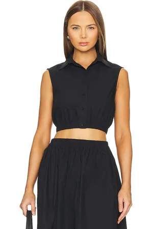 AEXAE Top con botones en color talla M en - Black. Talla M (también en S, XS).
