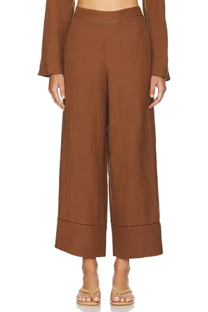 Simkhai Pantalón corto de pierna recta colley en color marrón talla S en - Brown. Talla S (también en XS).