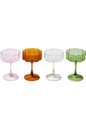 Fazeek Juego de gafas wave coupe glass set of 4 en en color verde talla all en - Green. Talla all.