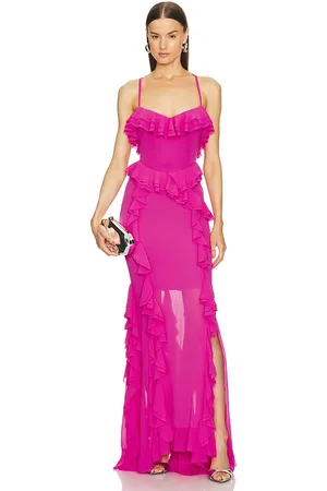 Michael Costello Vestido largo azalea en color rosado talla S en - Pink. Talla S (también en XS).