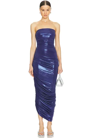 Norma Kamali Vestido largo strapless diana en color azul talla S en - Blue. Talla S (también en XXS).