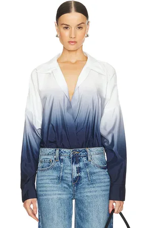 Norma Kamali Body super oversized boyfriend shirt en color azul marino talla S en - Navy. Talla S (también en XS).