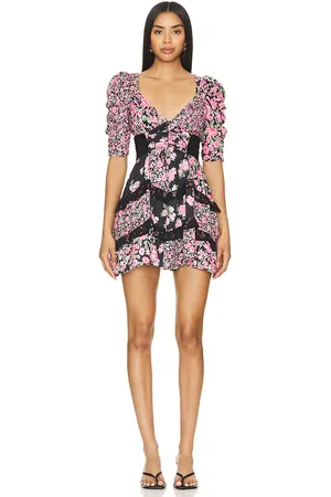 For Love & Lemons Minivestido rosalyn en color talla M en - Black. Talla M (también en XS).