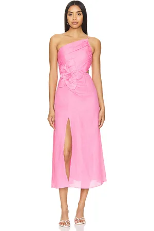 Yumi Kim Vestido midi romy en color talla M en - Pink. Talla M (también en S, XS).
