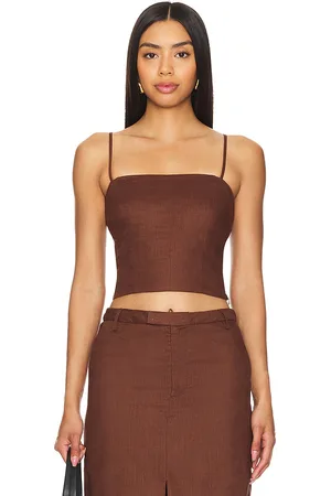 Tops y Crops de color cafe para mujer FASHIOLA.mx