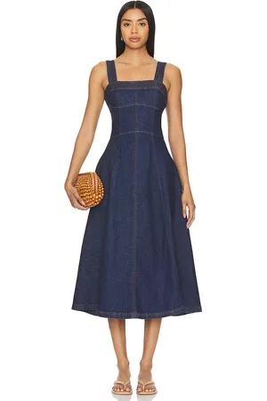 Simkhai Vestido midi bustier cici en color denim-dark talla 0 en - Denim-Dark. Talla 0 (también en 2).