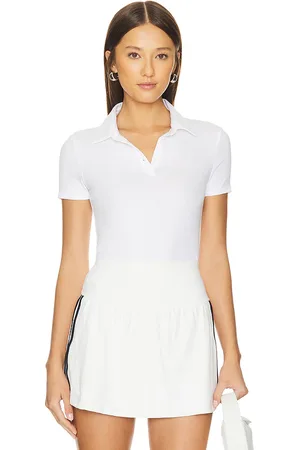 Splits59 Polo de canalé talia en color talla XL en - White. Talla XL (también en L).