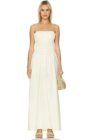 FAITHFULL THE BRAND Maxivestido baia en color talla L en - Lemon. Talla L (también en M, S, XL, XS).