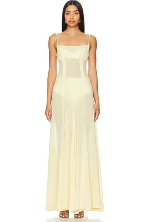 Camila Coelho Vestido dia en color amarillo talla L en - Yellow. Talla L (también en M, S, XL).