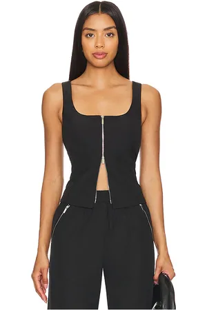 Amanda Uprichard Violet top en color talla M en - Black. Talla M (también en S, XS).