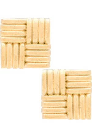 8 Other Reasons Pendientes cuadrados en color oro metálico talla all en - Metallic Gold. Talla all.