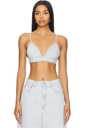 AGOLDE Bralette en color denim claro talla S en - Denim-Light. Talla S (también en L).