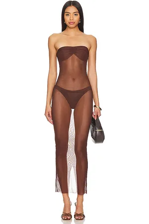 Bananhot Vestido alice en color chocolate talla XL en - Chocolate. Talla XL (también en L).