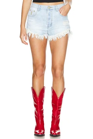 ONE TEASPOON Short vaquero outlaws en color denim claro talla 24 en - Denim-Light. Talla 24 (también en 23, 25, 26, 28).