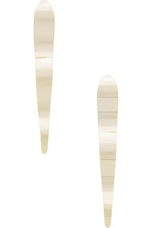 Retrofete Pendiente wavy en color oro metálico talla all en - Metallic Gold. Talla all.