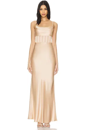 ALICE+OLIVIA Maxivestido valentina en color beige talla 12 en - Beige. Talla 12 (también en 2).