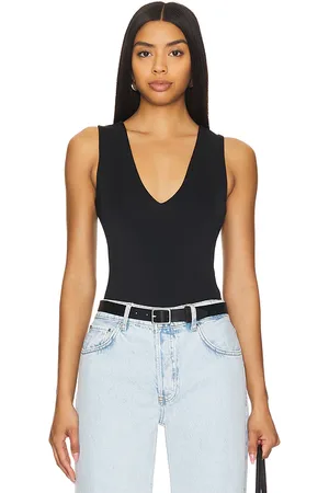 GOOD AMERICAN Buceo profundo v cuerpo en color negro talla 2X en - Black. Talla 2X (también en 5X, XL).