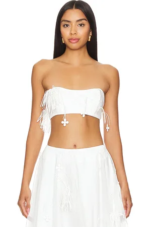 Bardot Top corto marcelle en color blanco talla 4 en - White. Talla 4 (también en 10, 6, 8).