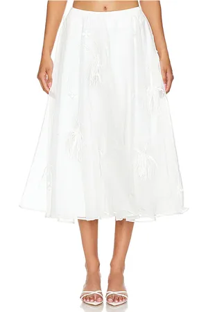 Bardot Falda midi marcelle en color blanco talla 10 en - White. Talla 10 (también en 2, 4, 6, 8).