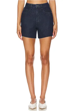 WeWoreWhat High rise flare short en undone wash en color denim-dark talla 24 en - Denim-Dark. Talla 24 (también en 25, 26, 29).