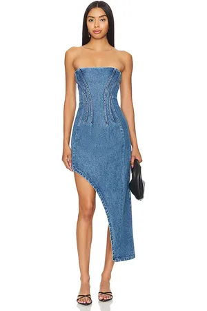 Bardot Vestido midi amory en color denim-medium talla 4 en - Denim-Medium. Talla 4 (también en 6).