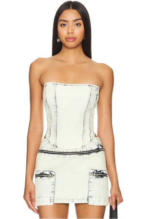BY.DYLN Top corsé zayne en color denim claro talla L en - Denim-Light. Talla L (también en M, S, XS).