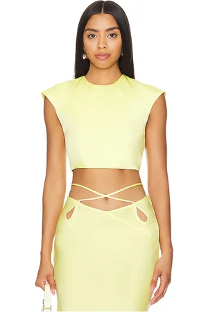 Bardot Top satén anya en color amarillo talla 4 en - Yellow. Talla 4 (también en 6, 8).