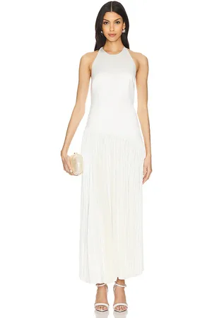 ALEXIS Vestido midi saab en color blanco talla L en - White. Talla L (también en M, S, XS).