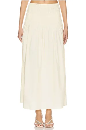 FAITHFULL THE BRAND Falda midi baia en color talla L en - Lemon. Talla L (también en M).
