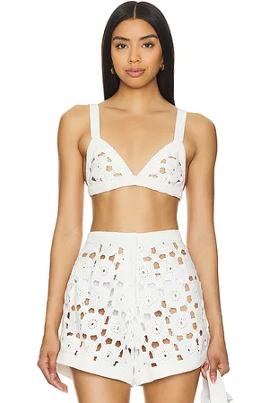 Sau Lee Myko crochet bralette en color talla 10 en - White. Talla 10 (también en 2, 4, 6, 8).